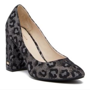 Cole Haan metallic leopard heels new!